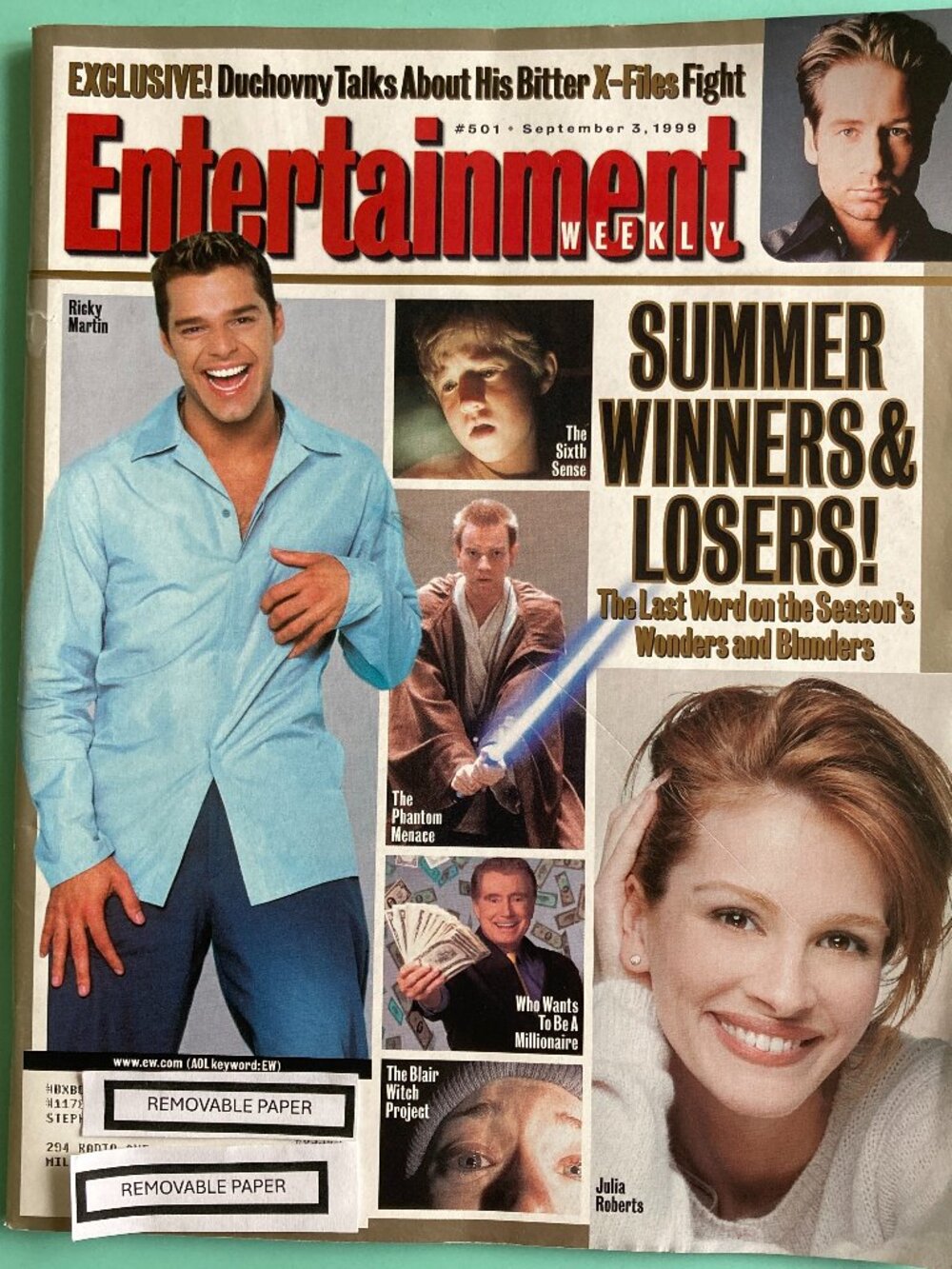 Entertainment Weekly Magazine SUMMER WINNERS & LOSERS! September 3 1999 Address
